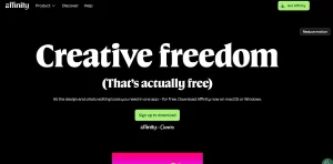 Affinity website screenshot