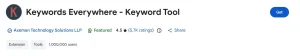Keywords everywhere extension screenshot