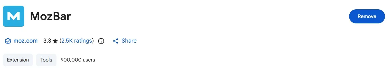 Mozbar extension screenshot