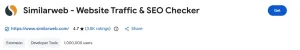 Similarweb extension screenshot