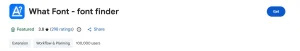 Whatfont extension screenshot